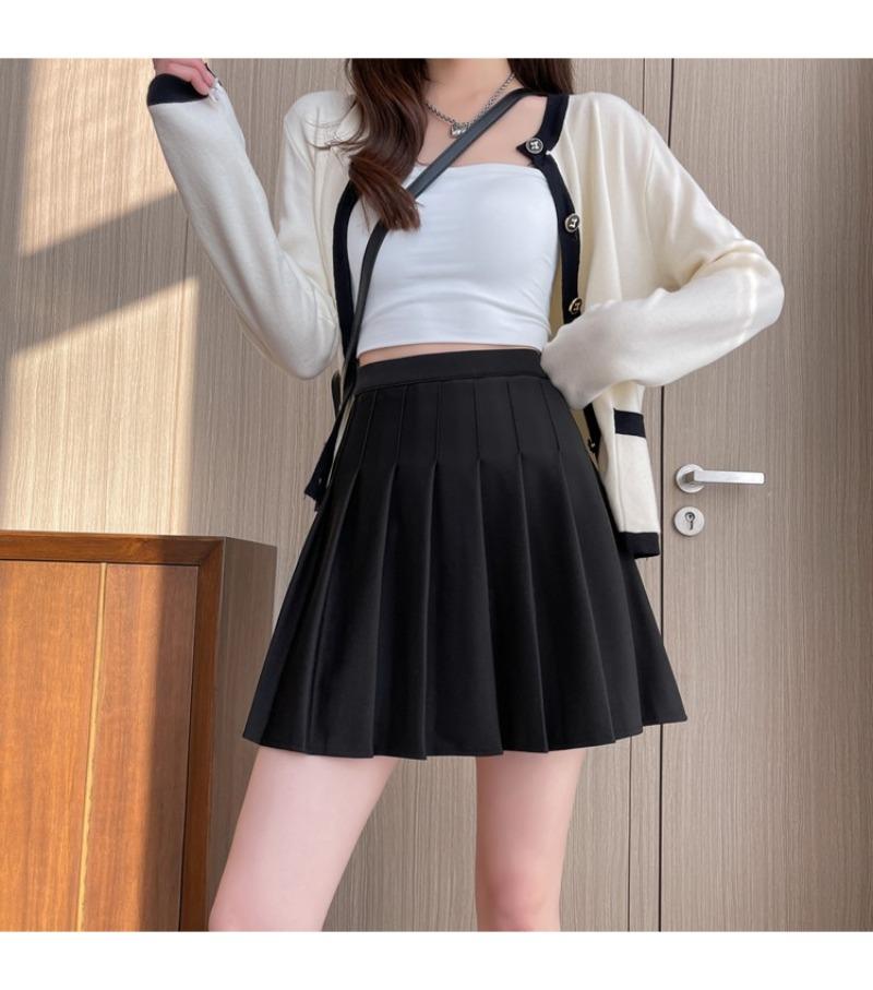 Product Introduction of Chân Váy Xếp Ly, Chân Váy Đồng Phục JK, Chân Váy Nửa, Chân Váy Mùa Xuân / Mùa Hè, Eo Co Giãn, Kéo Dài, Quần An Toàn, Có Khóa Kéo 29
