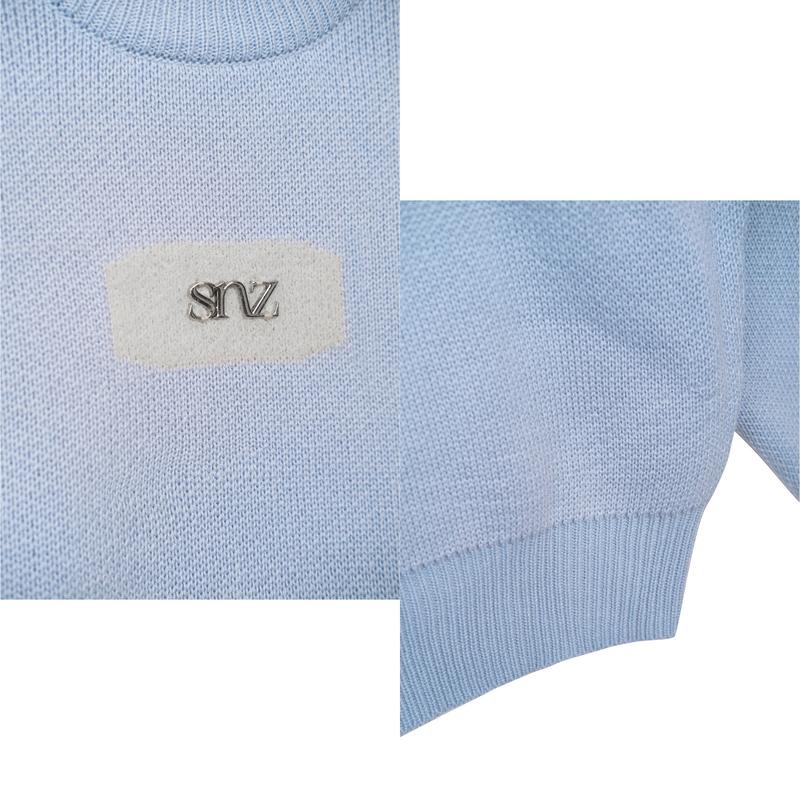Áo Sweater Boxy Len SNAZZY PLATINUM MAZE KNIT 5