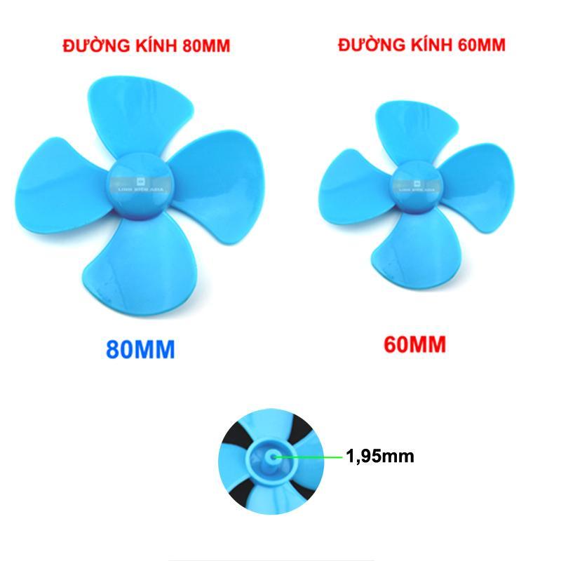 Cánh quạt bốn cánh màu xanh Φ604Y2A Φ804Y2A, phụ kiện đồ chơi, quạt điện mini