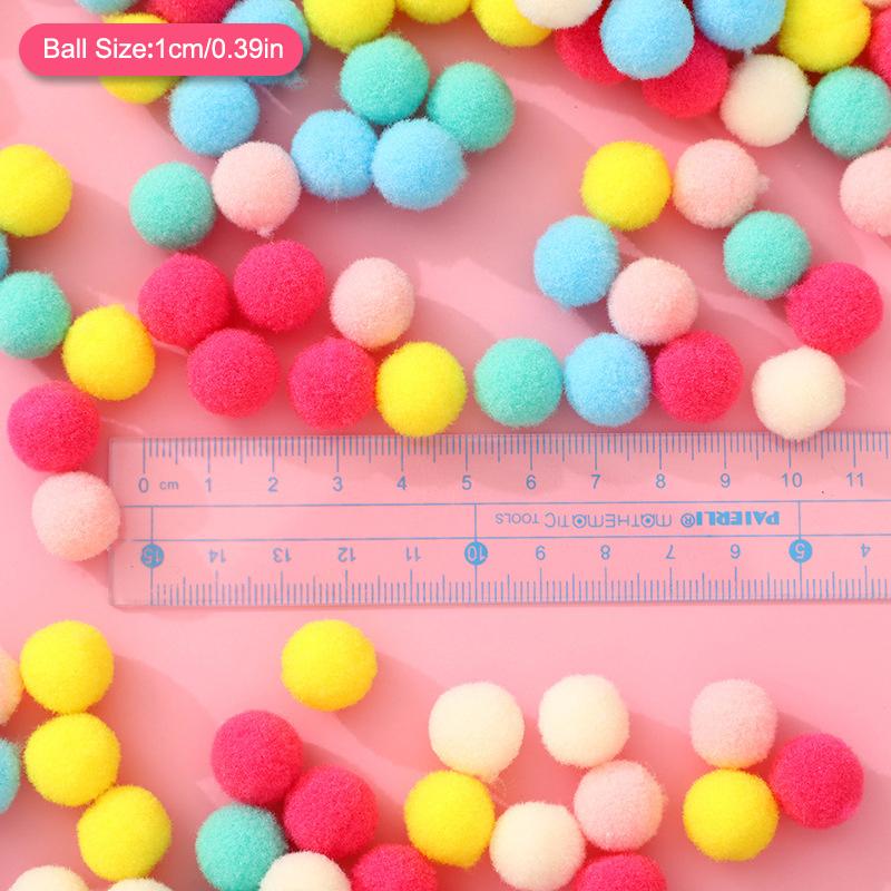 Product Introduction of Bóng Pompom Macaroon, Bóng Nhồi Bông Nhiều Màu Sắc, 10Mm, Bóng Nhồi Bông Lông Mịn, Thủ Công Tự Làm Đồ Trang Trí Đồ Chơi, Phụ Kiện Chất Liệu Băng Đô, 100 Chiếc / lốc, [Evl] 25