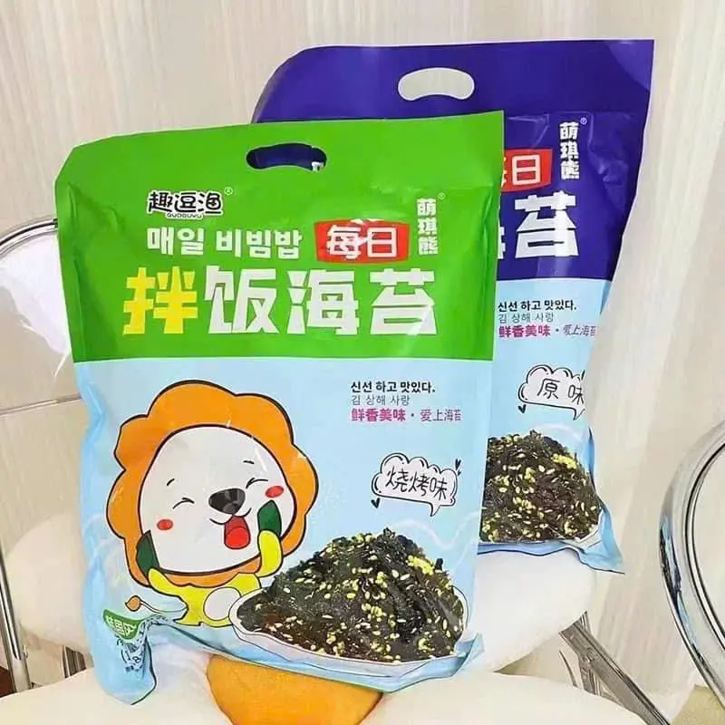 Combo 3 Gói Rong Biển Sư Tử, Khủng Long  Vụn 3x128g Trộn Cơm Tự Nhiên Ăn Vặt