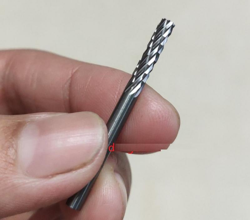 Mũi mài khuôn kim loại, gỗ, nhựa cán 3mm / mũi lũa hình trụ cán trục gắn máy 3mm