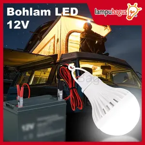 Lampu Bohlam LED DC 12V 5W 8W 12W 15W / Lampu AKI 12V Cahaya Putih