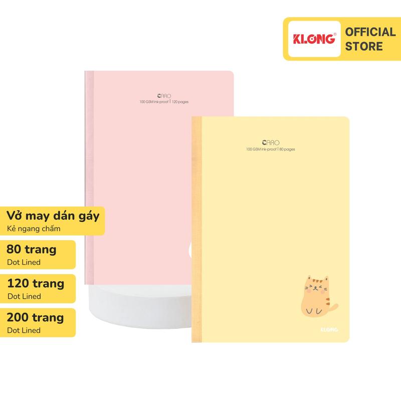 Vở Caro may dán gáy KLONG B5 80 120 200 trang 100/76