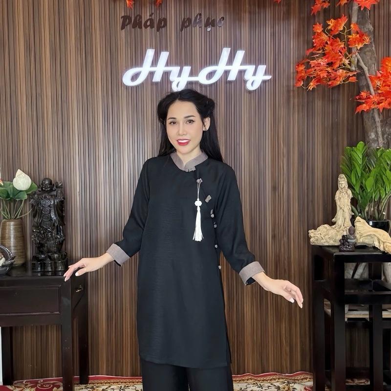 Tâm Giao - Bộ Pháp Phục Lễ Chùa Nữ Bigsize Cổ Tàu Thanh Lịch Trang Nhã-HyHy 3