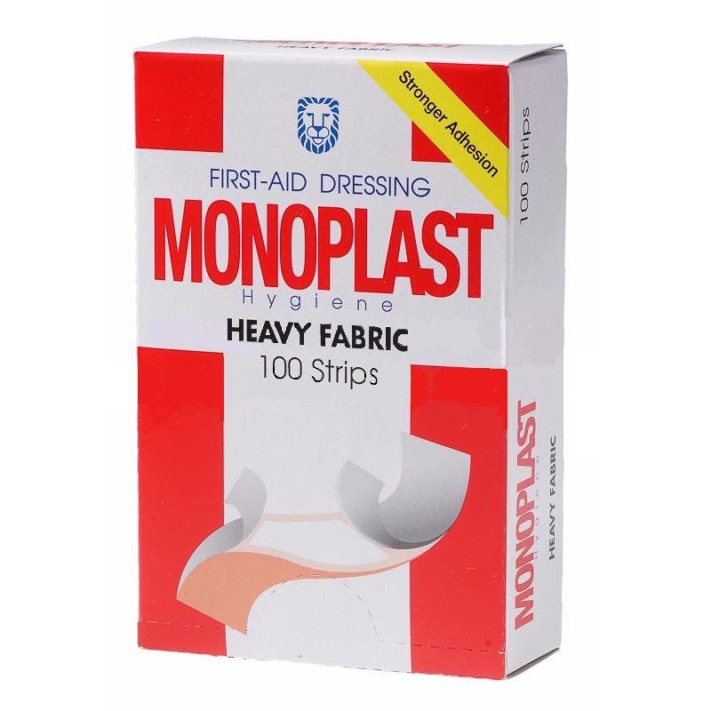 Băng cá nhân MONOPLAST hộp 100 miếng Không Thắm nước-siêu dính băng gạc băng gạc tế vải