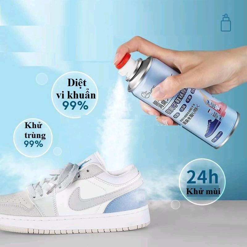 Chai xịt khử mùi, khử khuẩn, chống hôi chân cho giày dép Nam Nữ xit chaixit bot xitthom giay sơn đế bình giặt preservation supplies