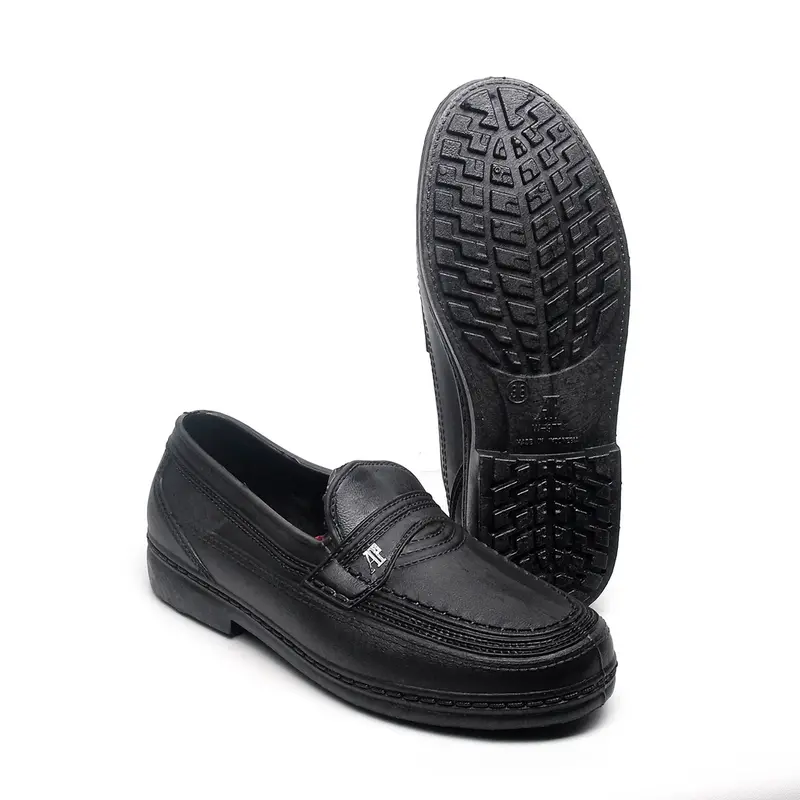 Sepatu pantofel AP Boots AP 977 Hitam - Sepatu Kantor Flat Shoes Pria Kerja 3