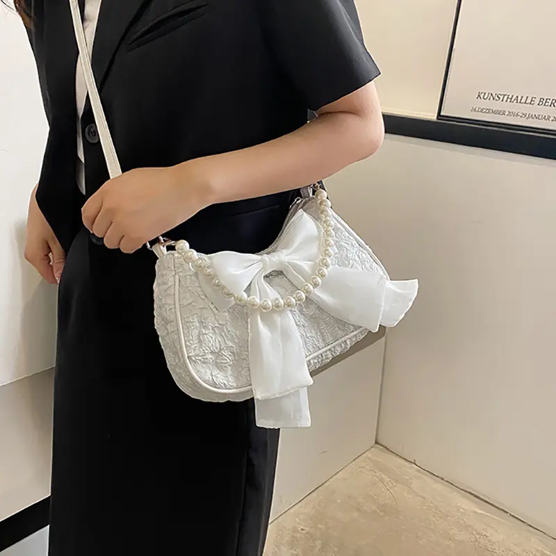 Túi Xách Tay, Phong Cách Cổ Điển Túi Đeo Chéo Có Nơ, Thời Trang, Dành Cho Nữ, Túi Đeo Vai Hợp Xu hướng 5