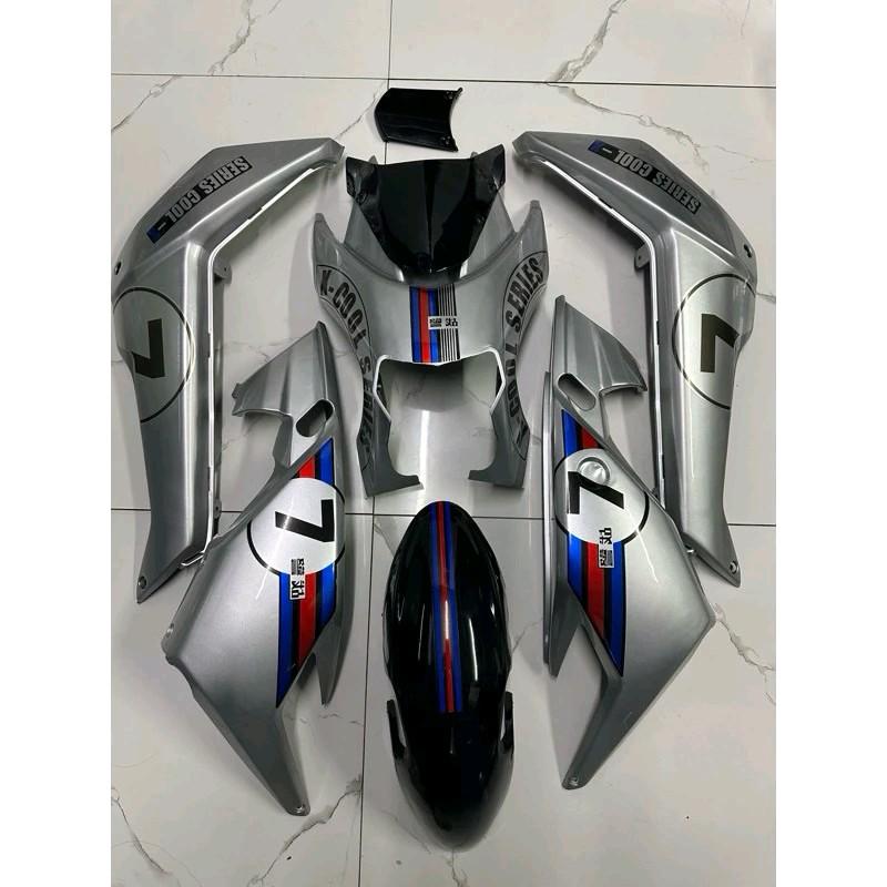 [tặng ốc] Bộ nhựa 8 món kèm tem số 7 candy ,3 lớp xịn dán xe điện X.m.en ( tặng kèm 4 ốc gắn mặt nạ nhỏ)(tem hổ trắng, tem hổ vàng,tem hổ đỏ, tem ý, tem chỉ đỏ) Nhãn Dán tem tem  yadea