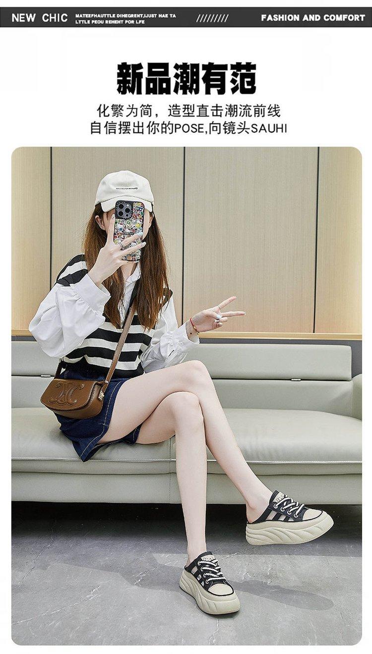 Product Introduction of Slippers Rubber Flat Mid Heel (3-5cm) Closed Toe Microfiber Footwear Comfort Girl Shoes Women Walking Shoes Dance 2