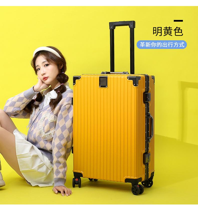 Product Introduction of Aluminum Frame Luggage Durable Trolley Case Universal Wheel Suitcase Large Capacity Word Suitcase luggage  bag 14