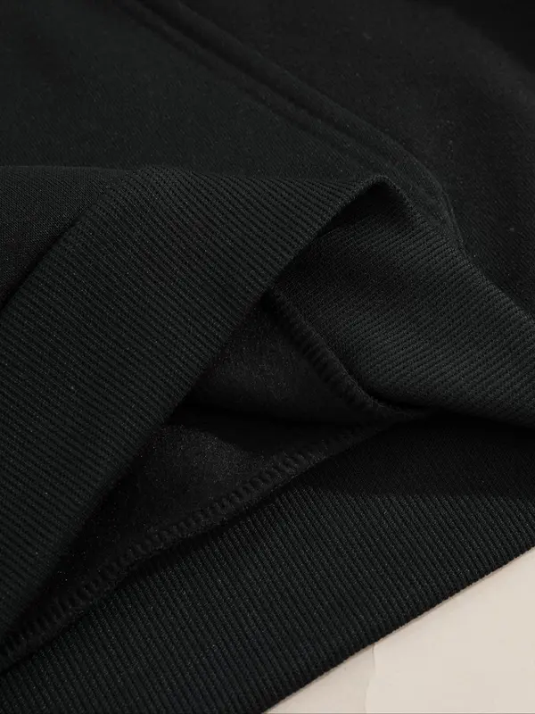 【Plus Size】 Letter & Airplane Print Drop Shoulder Hoodie, Fashion Casual Drawstring Pocket Hooded Sweatshirt for Daily Holiday Outdoor Wear, Women Clothing for Fall & Winter 8