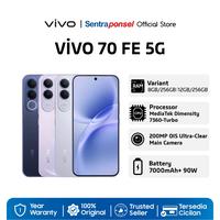 Gambar VIVO V70 FE 5G 8GB/256GB 12GB/256GB Dimensity 7360 Turbo 70000mAh 90W FlashCharge IP69 | - Garansi Resmi - Ocean Blue, 8GB+256GB dari sentraponselofficial Kota Surabaya 1 Tokopedia