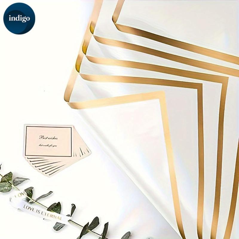 Hari Raya Gifts 20PCS GOLD RIM Gift Wrapping Paper Florist Wrap ...