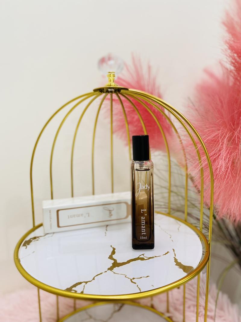 Product Introduction of Nước hoa Pháp Thương Hiệu JADY (Unisex's Perfume) mẫu màu nâu tên L'AMANT dung tích 15ml hương trầm gỗ sâu lắng một chút chậm lại xịt  thơm thư giãn Cosmetic Mỹ Phẩm 3
