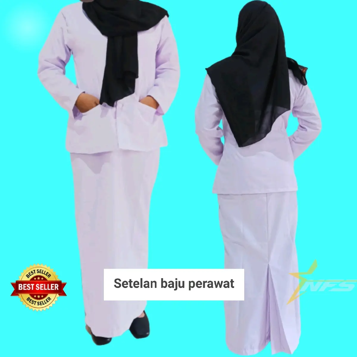 seragam putih perawat bidan SMK kesehatan suster guru Putih