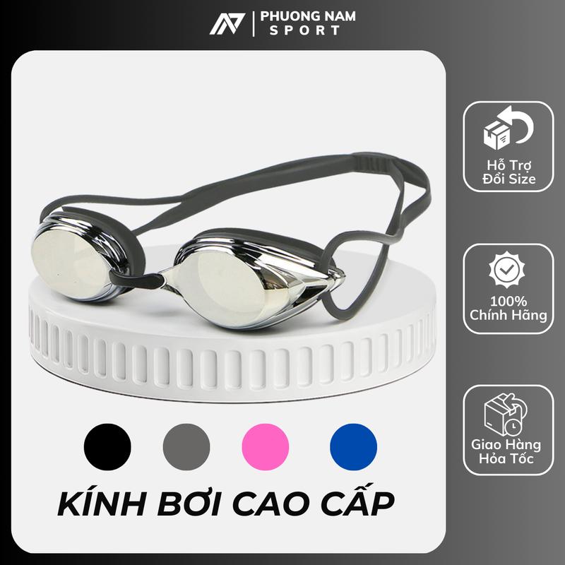 Kính bơi chính hãng HAIZID nam nữ chống tia UV, kính bơi tráng gương cao cấp chống nước, chống sương kèm hộp 1