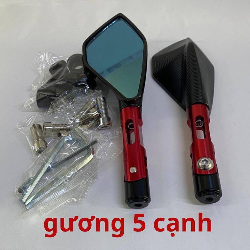 kính chiếu hậu xe máy 5 cạnh rizoma nhôm gắn mọi dòng xe hàng loại 1 chất lượng cao