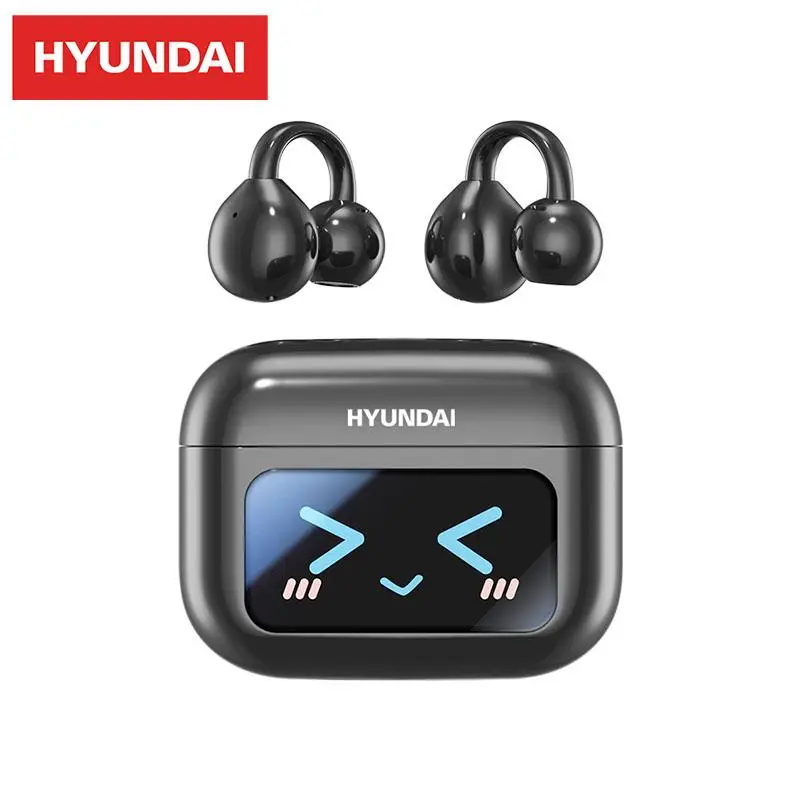 HYUNDAI M100 Clip-on Design Headphone for Sports, Wireless Earphone, Bluetooth-compatible Earbuds with Touch Control, Sweat Resistant Earphone for Sports, Gaming, Running, Audio 0