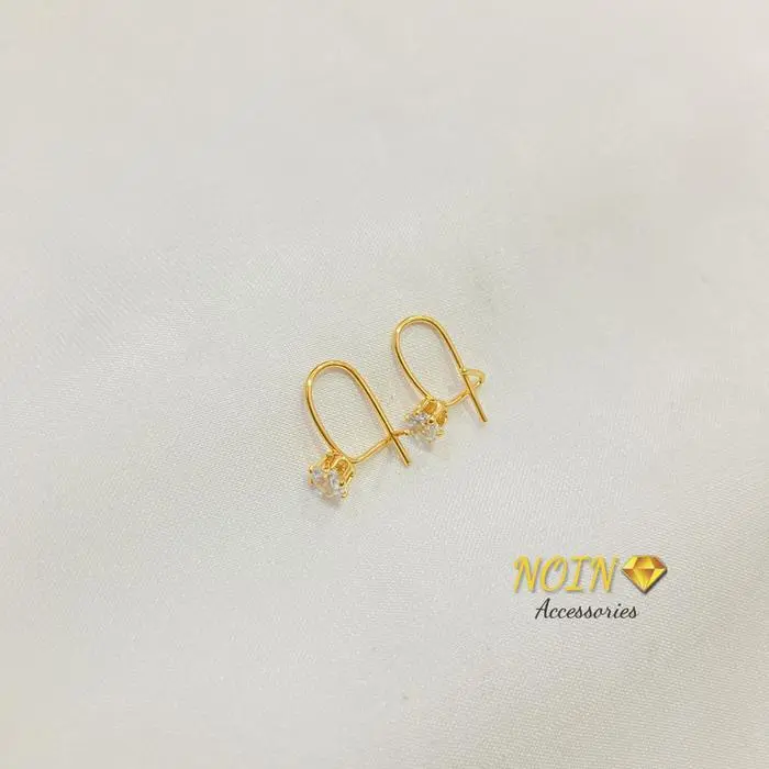 Shareen Anting Xuping Permata Desi Lapis Emas Anti Karat [COD] - 4 MM free cod