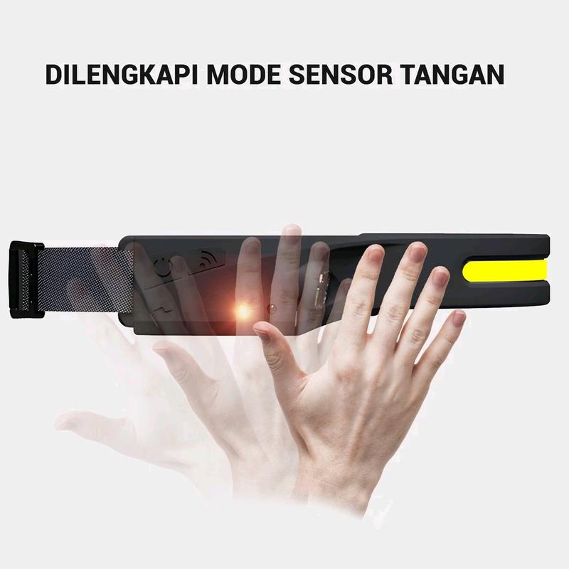 Senter Kepala Cas Headlamp Flashlight Motion Sensor LED YT200 7
