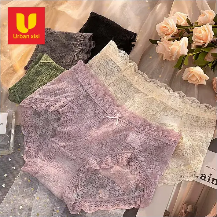 Đồ Lót Ren, Chất Lượng Phổ Biến, Dành Cho Nữ, cạp vừa, Làm Bằng Bông, Có Đáy Kháng Khuẩn, Gợi Cảm Và Thoáng Khí, Liền Mạch, Phong Cách Cổ Điển Quần Lót Bé Gái, Thích Hợp Cho Đồ Lót Nữ