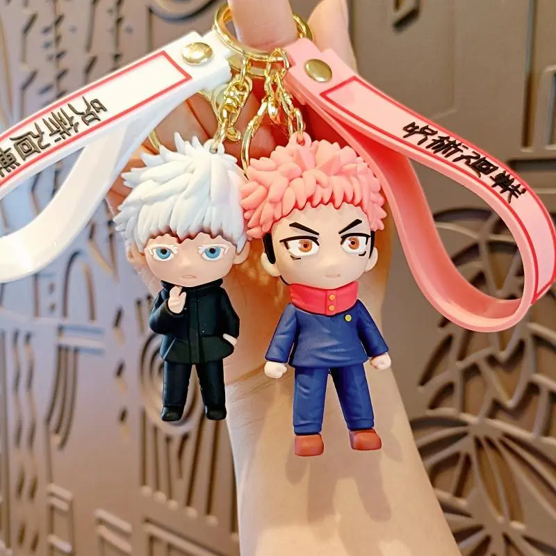 Gantungan Kunci Jujutsu Kaisen Gojo Itadori Megumi Gantungan Kunci Motor Mobil Tas Keychain 4