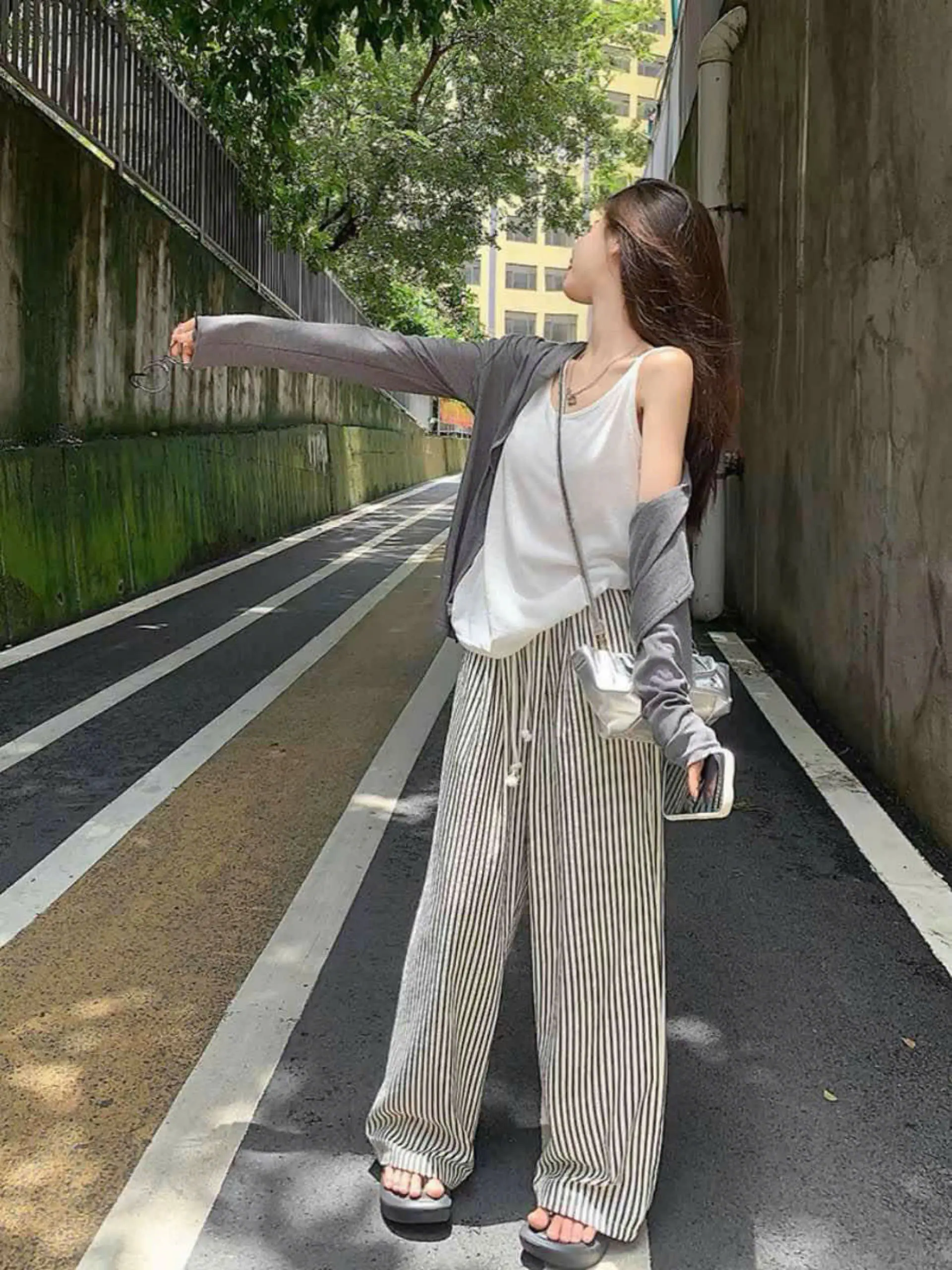 COMBO 2 Quần Suông Nữ KẺ SỌC Thời Trang Hàn Quốc _031