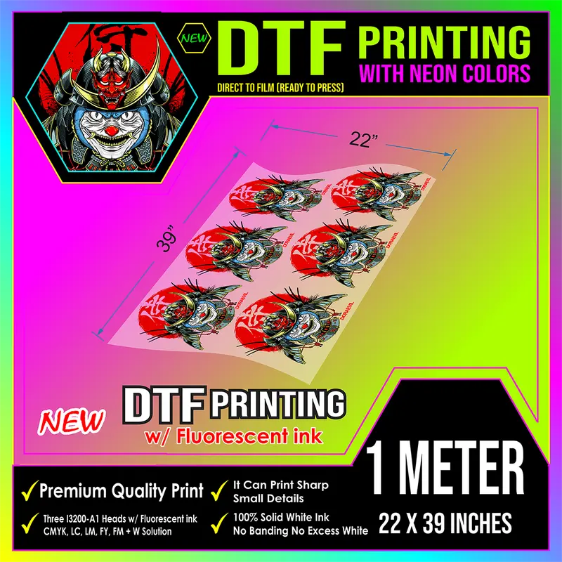 NEW DTF PRINTING with Neon Colors (Direct to Film) High Quality ...