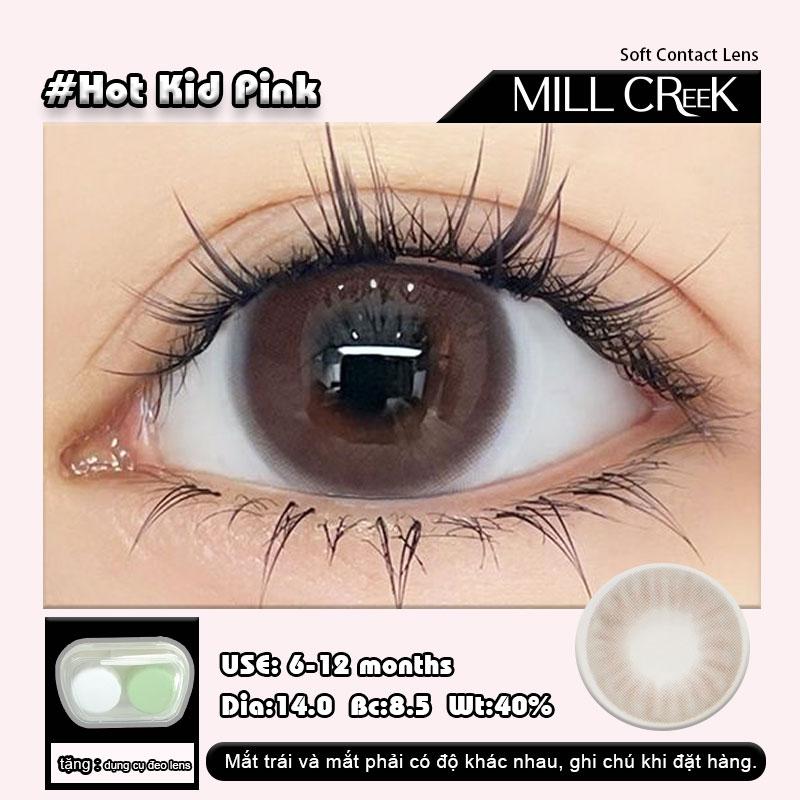 Mill Creek [Buy 2 Get 4 Free] Natural brown Color Contact Lens Diameter 14.0mm 14.2mm Degree 0-800 Black Lenses WT:40% Use 6-12 months kinhap  trong lens  kim tĩnh lens fairy  lens