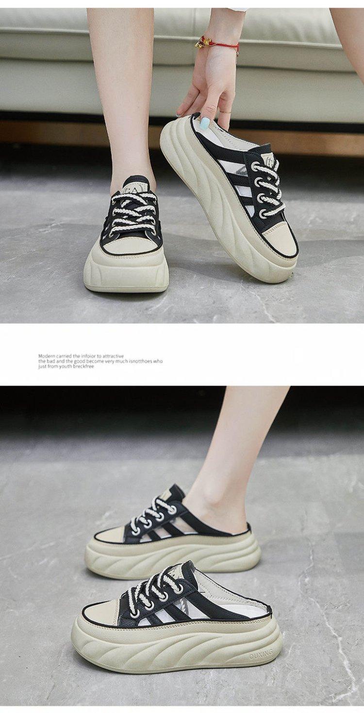 Product Introduction of Slippers Rubber Flat Mid Heel (3-5cm) Closed Toe Microfiber Footwear Comfort Girl Shoes Women Walking Shoes Dance 18