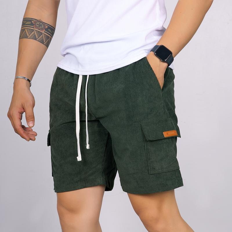 Quần Short Đùi Túi Hộp Nhung Tăm Nam 4 màu trẻ trung cá tính chất nhung cao cấp Menswear Quần Lửng