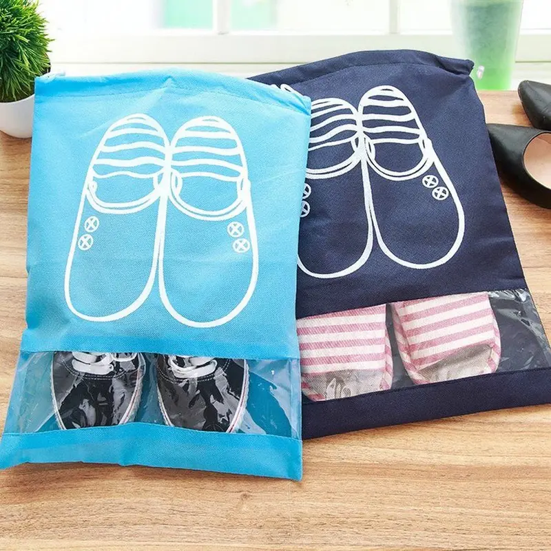 Túi đựng giày dép vải dù dây rút chống bụi ẩm mốc bỏ vali du lịch tiện lợi PK018 5