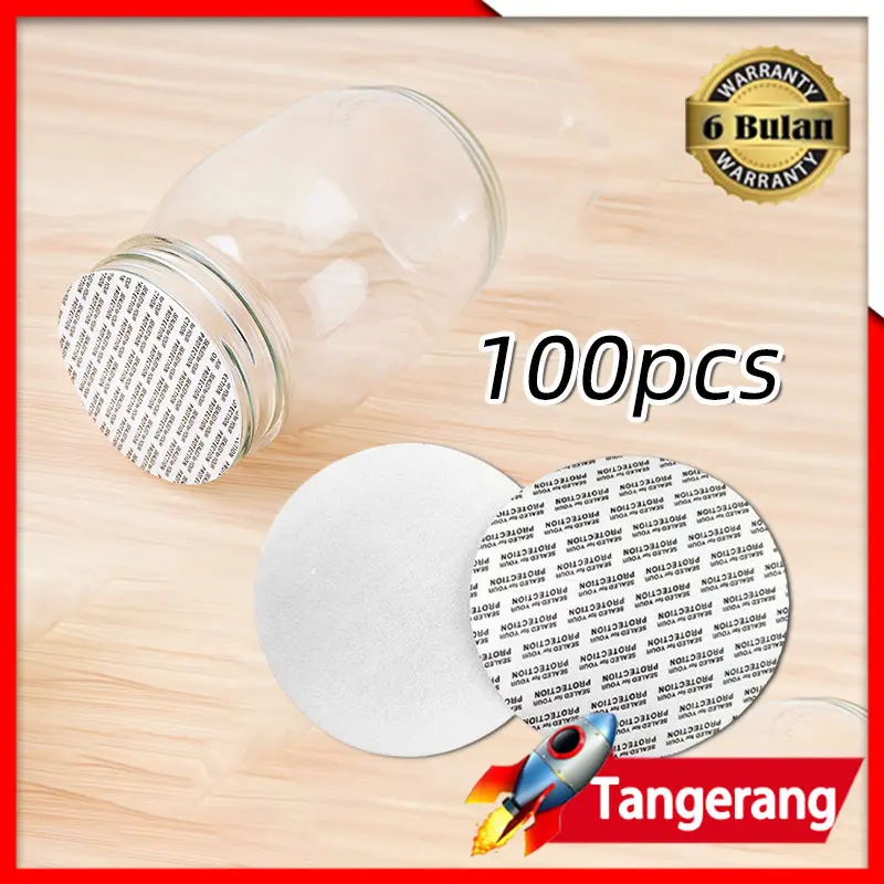 100pcs Segel Seal Pressure Sensitive Foam / Segel Foam Food Grade / Segel Seal Aluminium Lapisan Kertas