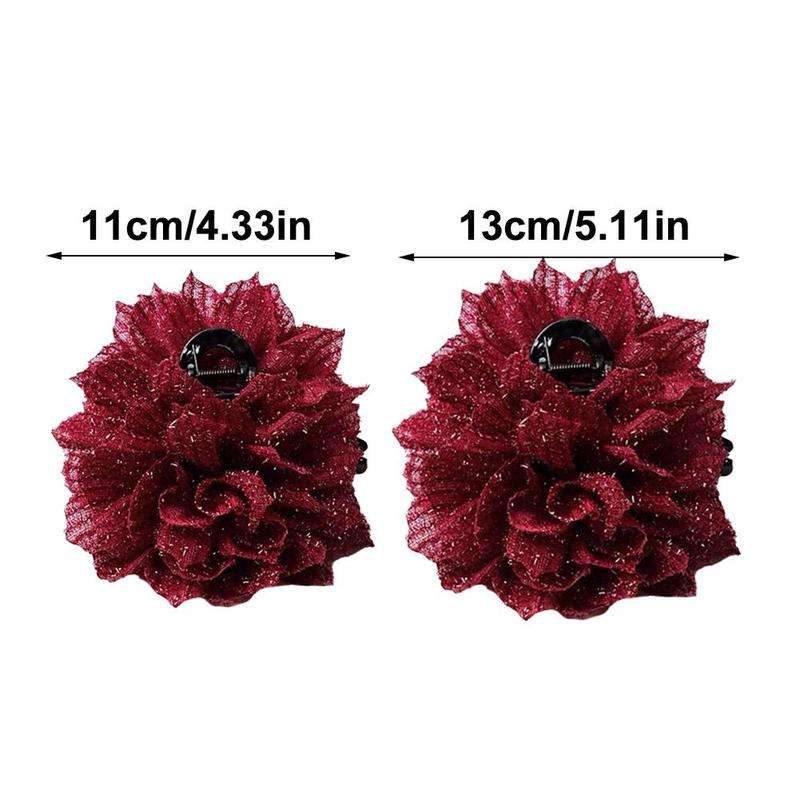 Product Introduction of Kẹp Tóc Hoa Lưới Màu Đen, Mẫu Mới Cao Cấp, Kẹp Tóc Đuôi Ngựa Cá Mập, Phụ Kiện Tóc Thanh Lịch, 1 Cái, Ở Phía Sau Đầu 0