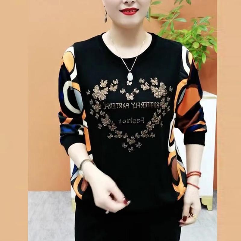 Áo Lớp Nền Nữ, Phong Cách Phương Tây Cao Cấp, In Hình Khoan Nóng, Hàng Mới Về, Dài Tay, Thường Ngày Mỏng, Áo Khoác Giấu Bụng, Thích Hợp Cho Phụ Nữ, Năm 2024 2