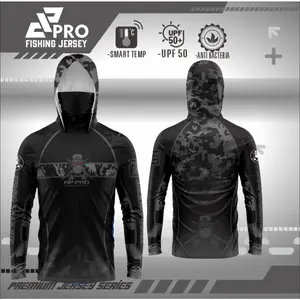 Jersey Kaos Mancing AP pro Black grey camou full Buff dan hoodie bisa custom nama