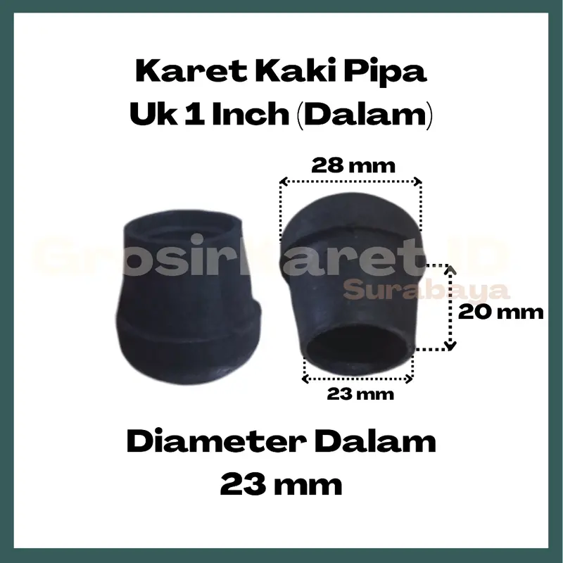 Karet Kaki Tutup Dalam Pipa 1 inch Dem Dim 25 mm Chitos Cop Rak Display Besi 0