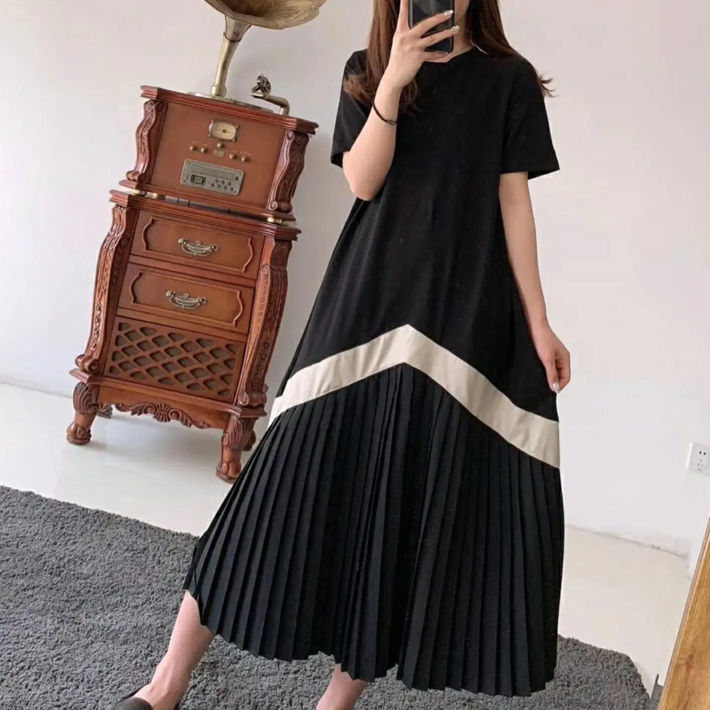 TM 86810 Dress Wanita Anya Katun Modal