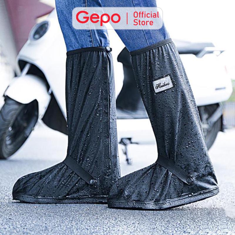 Ủng Đi Mưa-Bọc Giày Đi Mưa Cổ Cao Chống Nước Với Chất Liệu Nhựa PVC 2 Lớp
