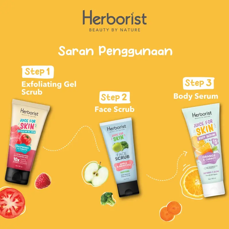 Herborist Body Serum Juice for Skin - Kulit Cerah Hand Body Lotion Buah Buahan Mencerahkan 3
