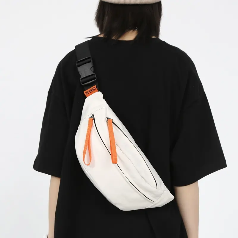 Tas Pinggang Tas Dada Diagonal Mode Tas Pinggang Olahraga Wanita 2025 Tas Selempang Pria Tas Pinggang Canvas 5