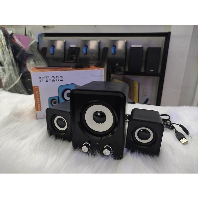 Loa máy tính 2.1 FT 202 để bàn Bass Siêu Trầm loa vi tính cây giá rẻ cho máy tính laptop PC Âm Thanh Khủng Và Loa gỗ 2.0 . Loa led 2.0 maytinh