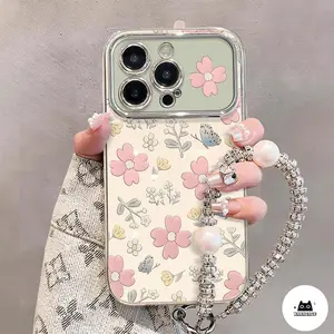 Case Untuk VIVO  Y22 Y18 Y15S Y12I Y20 Y28 Y12 Y17S Y03 Y15Y18s Y02T Y16 Y02 Y02A Y02s Y18E Y21S Y21 Y16 Y03T Y28s Y16s Y15A Y01 Y17 Y11 Y19 Y20i Y20S Y12S Y20s G Fashion Graffiti Bunga Kupu-kupu Kontras Jendela Lensa Bingkai Gelang Soft Cover