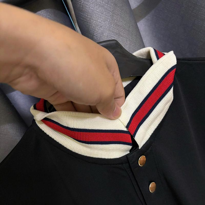Áo Polo kẻ viền cổ dệt gân gai co dãn 4 chiều mát lạnh dành cho nam nữ fom unisex 6