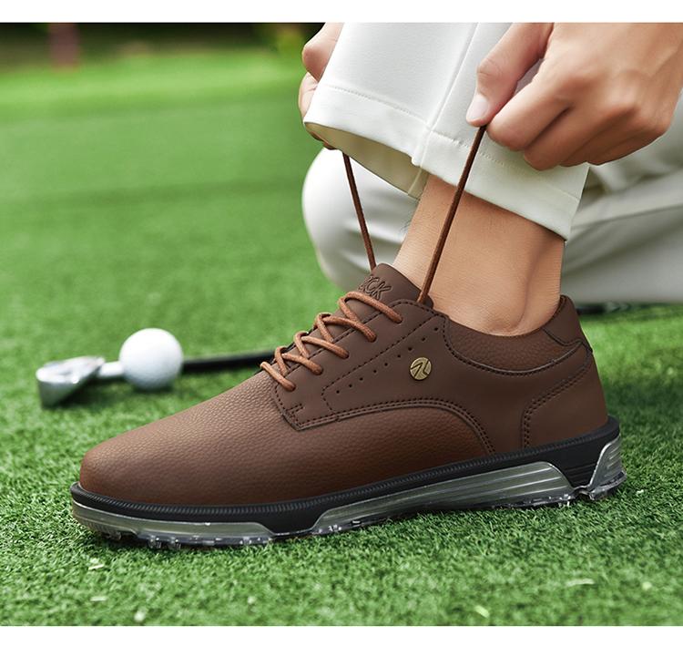 Product Introduction of Plus Size Golf Shoes for Men Breathable Nail Resistant Non slip Lace up Sports Shoes 8