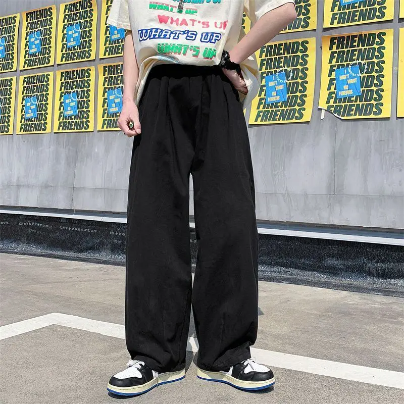 Quần Boy Phố, Phong Cách Nhật Bản, Thời Trang Đường Phố Cao Cấp, Ins Draping, Quần Yếm Kaki, Dáng Rộng Vừa Vặn, Cắt Thẳng, Thích Hợp Cho Nam Giới, Bánh Ván Trượt Lau Nhà, 4