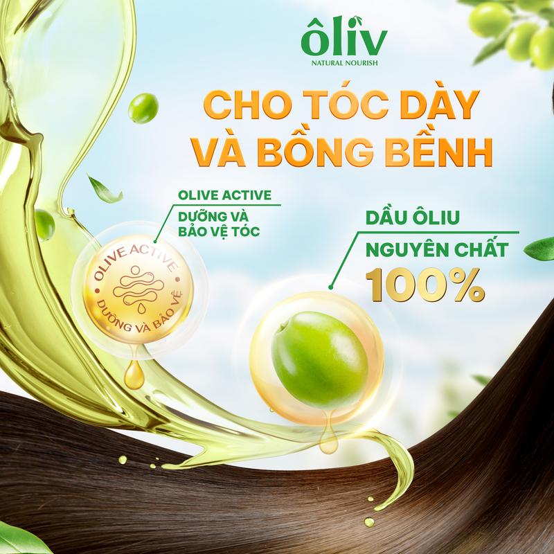 Dầu Gội Ôliv Dưỡng Tóc Chắc Khỏe 1L + Tặng Dầu Xả Ôliv Dưỡng Tóc Chắc Khỏe 650ML [S] 4
