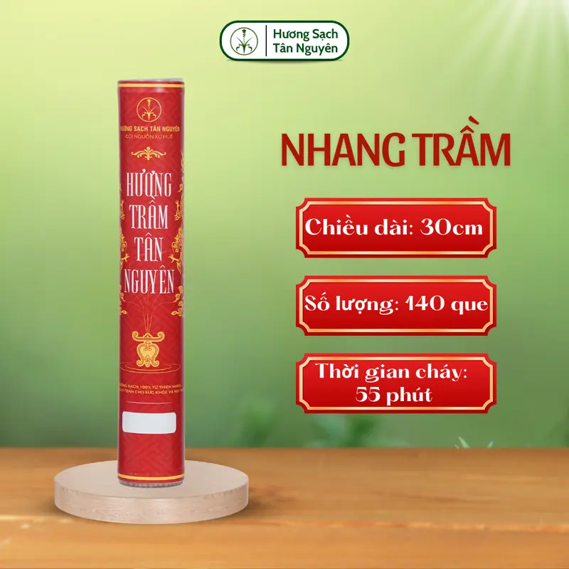 Nhang trầm hương Tân Nguyên, hương trầm sạch, nhang thơm thờ cúng mùi hương thơm dịu loại 140 que 30cm Dầu Thơm Phòng Dầu Thơm Nước Hoa 1